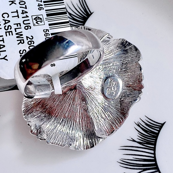 Giani Bernini Two-tone Hibiscus Flower Ring - Picture 10 of 15